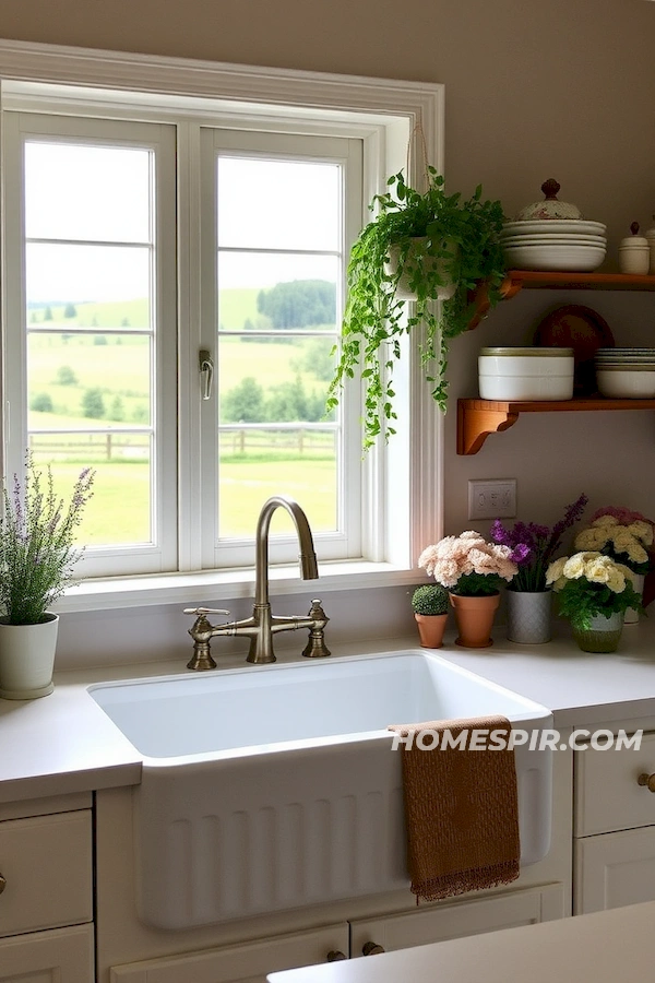Warm Countryside View from Farmhouse Sink Warm Countryside View from Farmhouse Sink