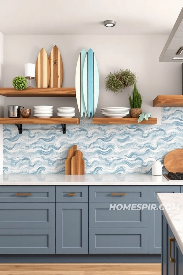 Wave-Inspired Backsplash Design Wave-Inspired Backsplash Design