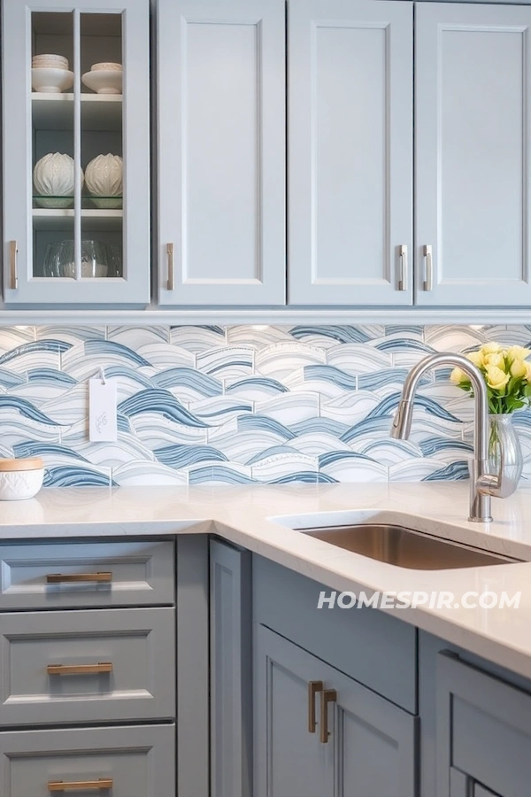 Wave Pattern Beach Kitchen Design Wave Pattern Beach Kitchen Design