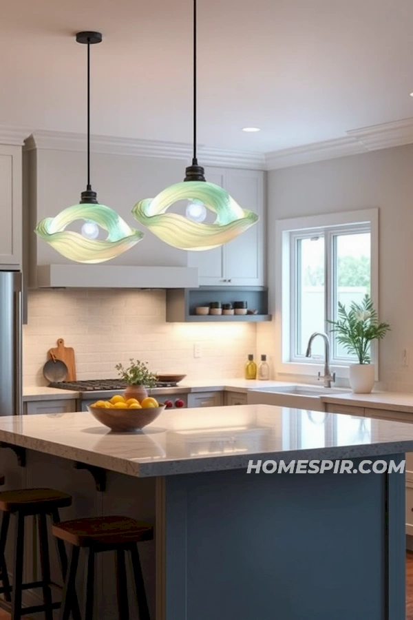 Wave Shaped Pendant Lighting Features Wave Shaped Pendant Lighting Features
