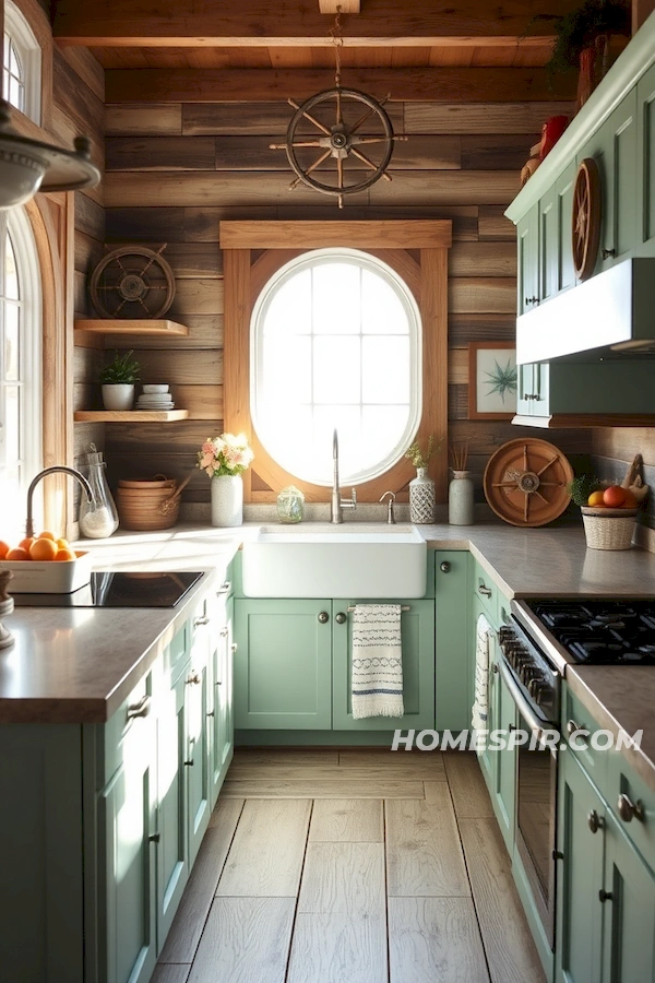 Weathered Wood and Sea Green Nautical Design Weathered Wood and Sea Green Nautical Design