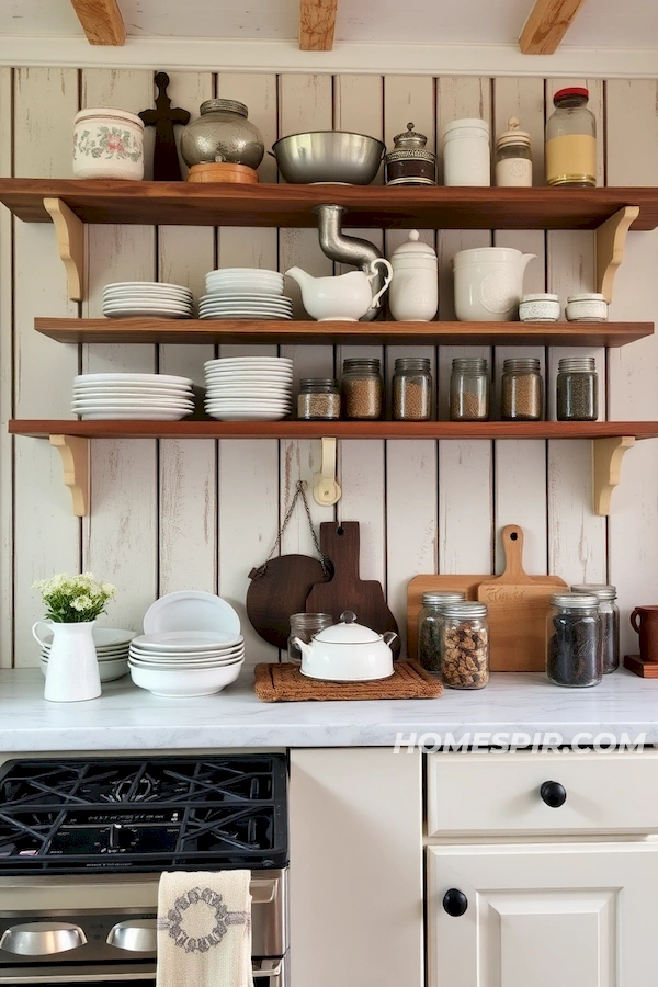 Weathered Wood Charm with Open Shelving Weathered Wood Charm with Open Shelving