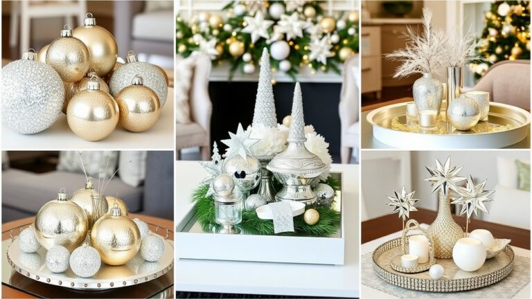 25 Stunning Silver and gold christmas decor coffee table That Will WOW Your Guests (#9 Is Stunning!)
