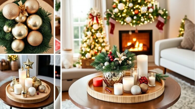 25 Family-Friendly Christmas decor on a round coffee table That Are Easy to DIY (Don’t Miss #7!)