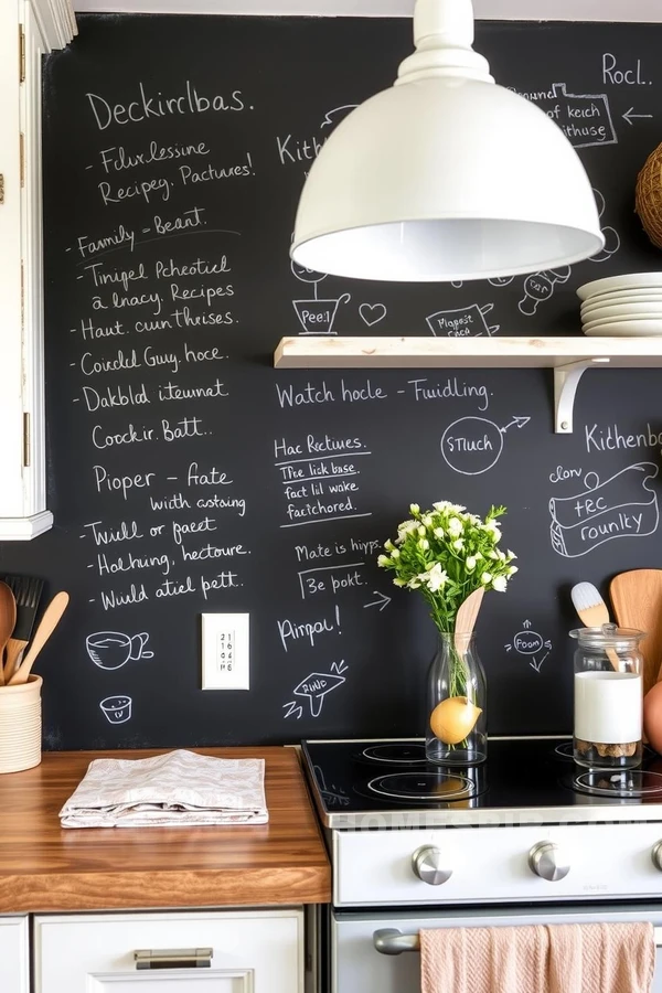 Chalkboard Backsplash Encourages Kitchen Creativity Chalkboard Backsplash Encourages Kitchen Creativity