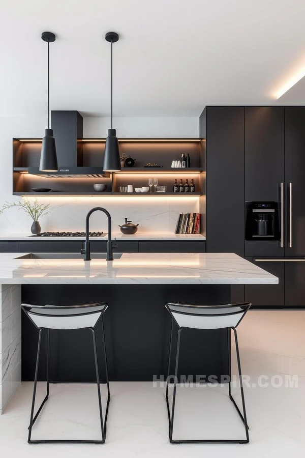 Chic Black Fixture Kitchen Bar Chic Black Fixture Kitchen Bar