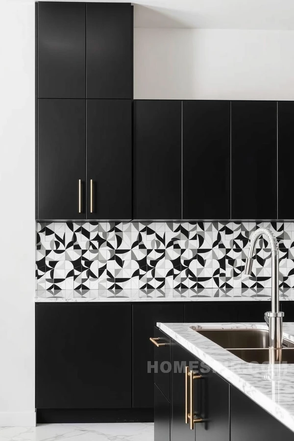 Contemporary Kitchen with Geometric Flair Contemporary Kitchen with Geometric Flair