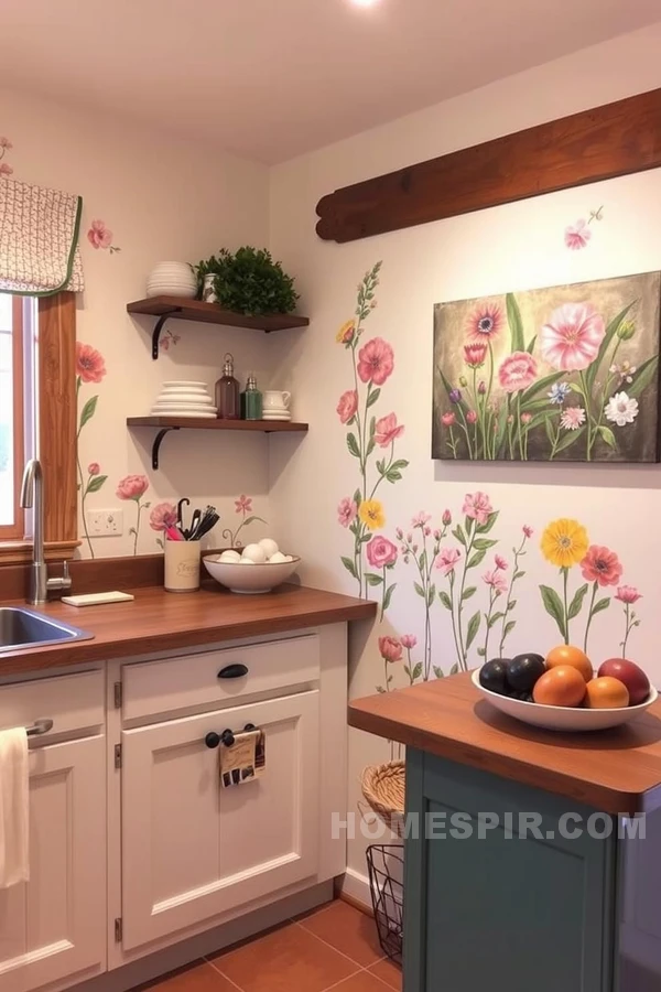 Cottage Kitchen Art with Nature Inspired Floral Designs Cottage Kitchen Art with Nature Inspired Floral Designs