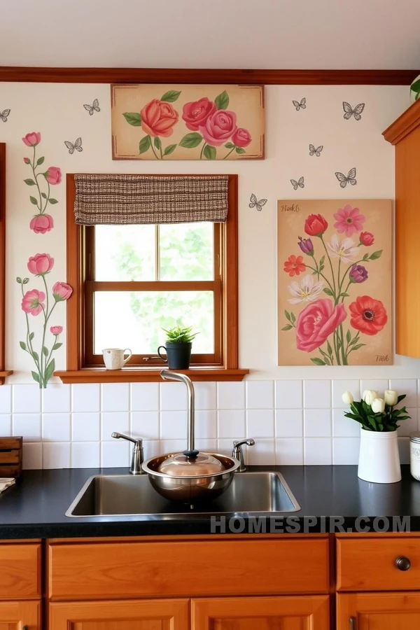 DIY Floral Paintings Add Natural Vibrancy to Kitchens DIY Floral Paintings Add Natural Vibrancy to Kitchens