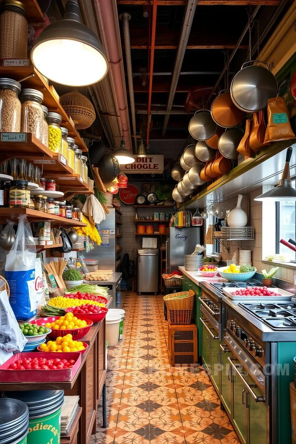 Eclectic Market Style with Noodle Bar Element Eclectic Market Style with Noodle Bar Element