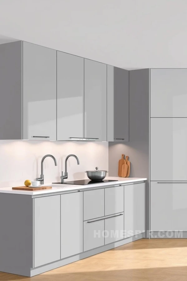 Elegant Grey and White Kitchen Design Elegant Grey and White Kitchen Design