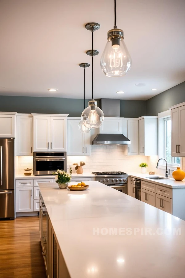 Elegant Lighting in Contemporary Kitchen Elegant Lighting in Contemporary Kitchen