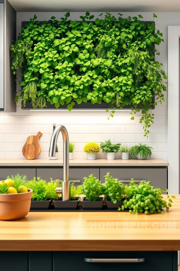 Indoor Herb Garden in Modern Kitchen Indoor Herb Garden in Modern Kitchen