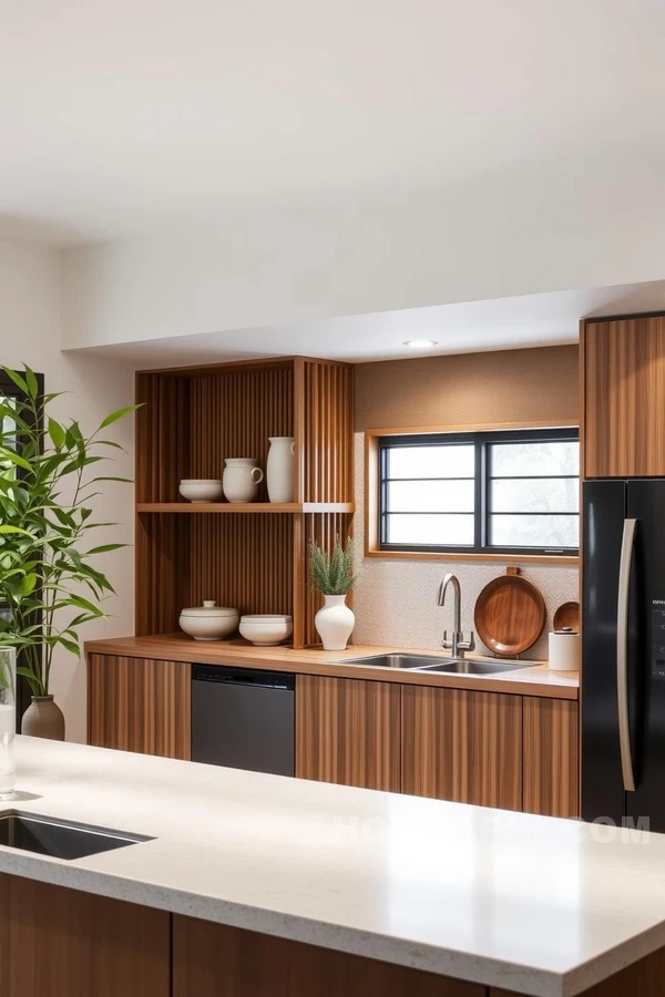Neutral Tones in a Zen Kitchen Oasis Neutral Tones in a Zen Kitchen Oasis