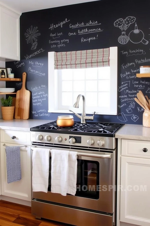 Personalized Cottage Kitchen with Chalkboard Art Personalized Cottage Kitchen with Chalkboard Art