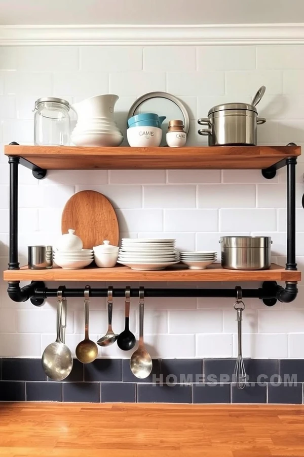 Rustic Shelving with Pipes and Reclaimed Wood Rustic Shelving with Pipes and Reclaimed Wood