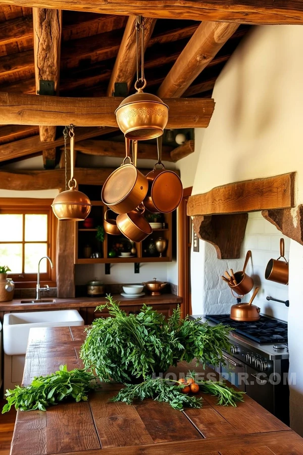 Rustic Wood and Copper Accents in Cottage Kitchens Rustic Wood and Copper Accents in Cottage Kitchens