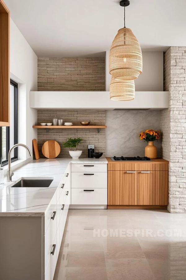 Seamless Texture Blend in Modern Cooking Space Seamless Texture Blend in Modern Cooking Space