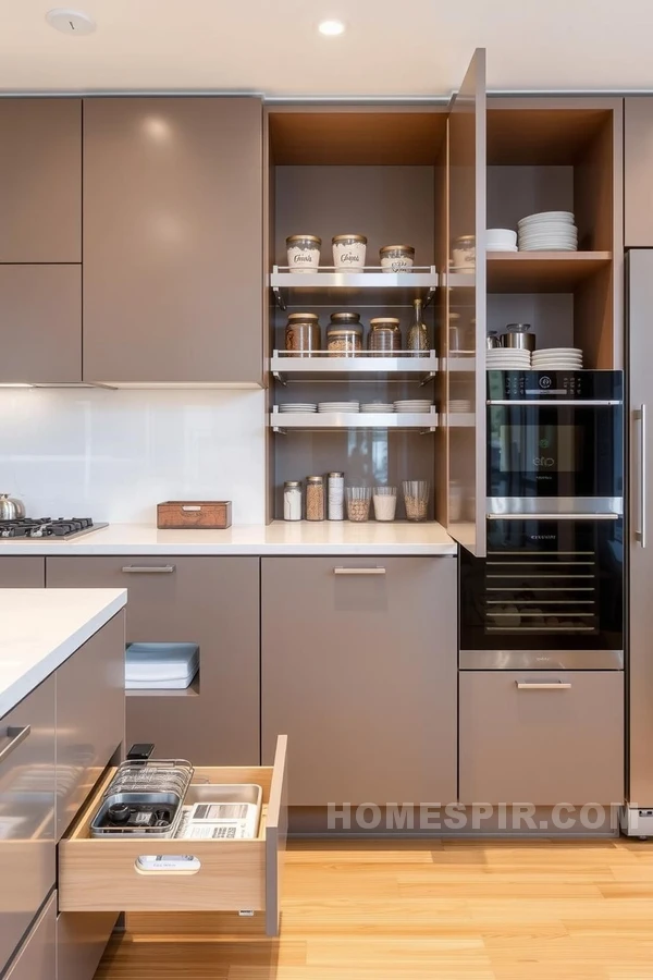 Sleek Kitchen with Smart Storage Sleek Kitchen with Smart Storage