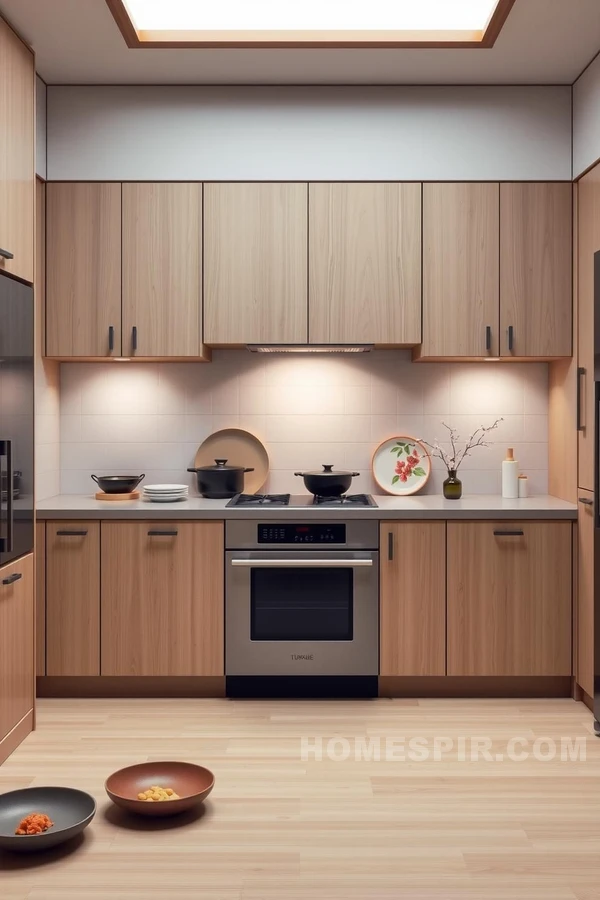 Sushi-ready Kitchen with Cherry Blossom Touches Sushi-ready Kitchen with Cherry Blossom Touches