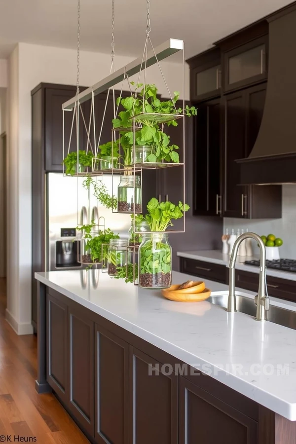 Sustainable Herb Growing in Stylish Kitchen Sustainable Herb Growing in Stylish Kitchen