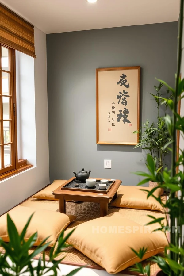 Tea Drinking Corner with Asian Elegance Tea Drinking Corner with Asian Elegance