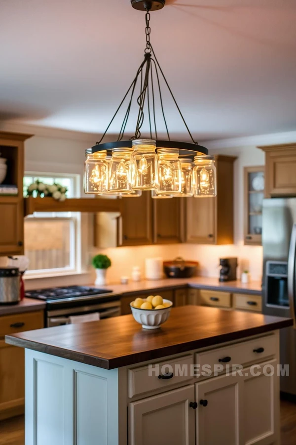 Tea Light Chandeliers Enhance Cottage Kitchen Warmth Tea Light Chandeliers Enhance Cottage Kitchen Warmth