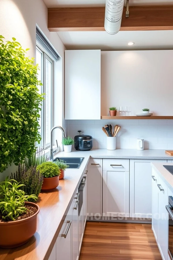 Vertical Herb Garden in Contemporary Kitchen Vertical Herb Garden in Contemporary Kitchen