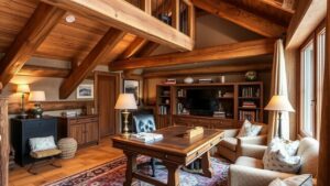 19 Chalet Loft Luxury Home Office Designs for Rustic Sophistication (#8 Will Impress You!)