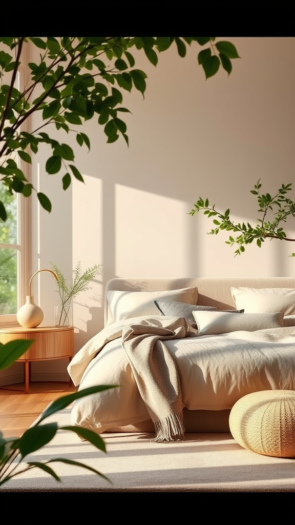 1. Serene Splendor in Beige and Green