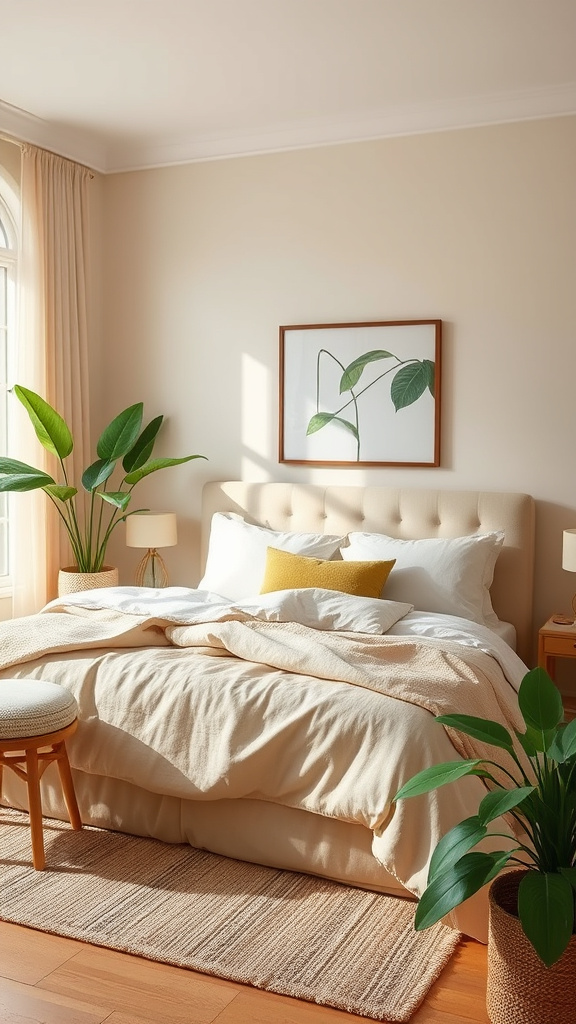 14. Earthy Chic: Breezy Bedroom Retreat