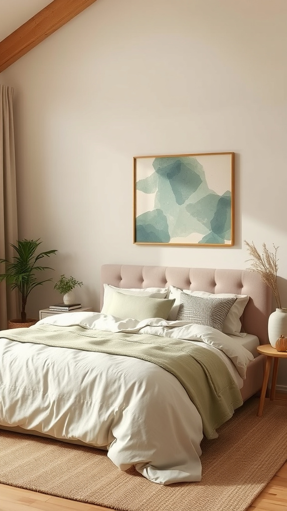 15. Peaceful Pastels: Nature-Inspired Bedroom