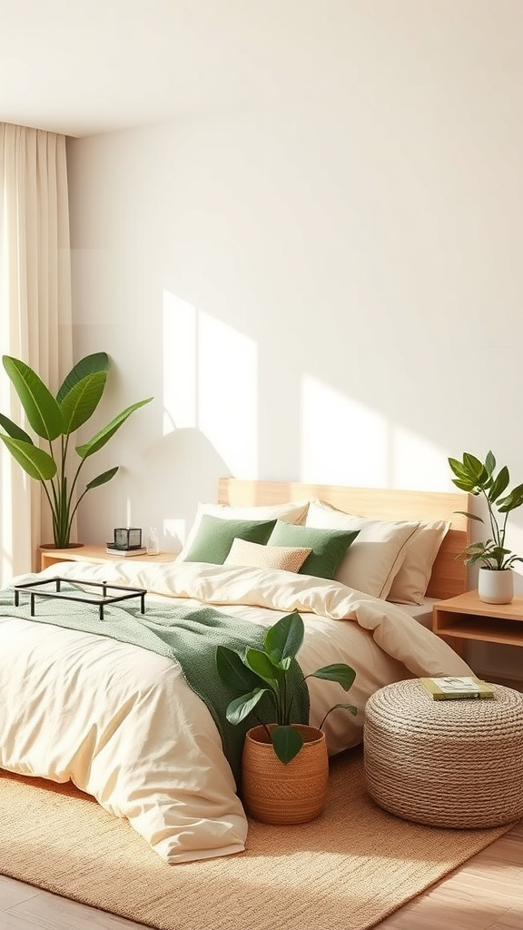 2. Nature's Embrace: Earthy Bedroom Retreat