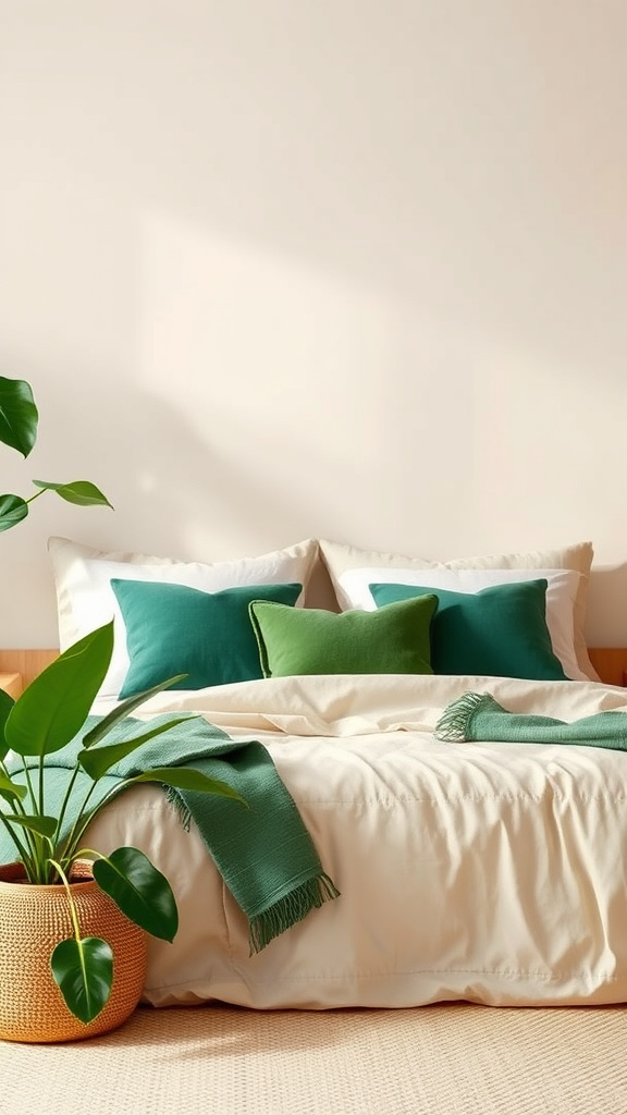7. Verdant Touches: Calming Bedroom Style
