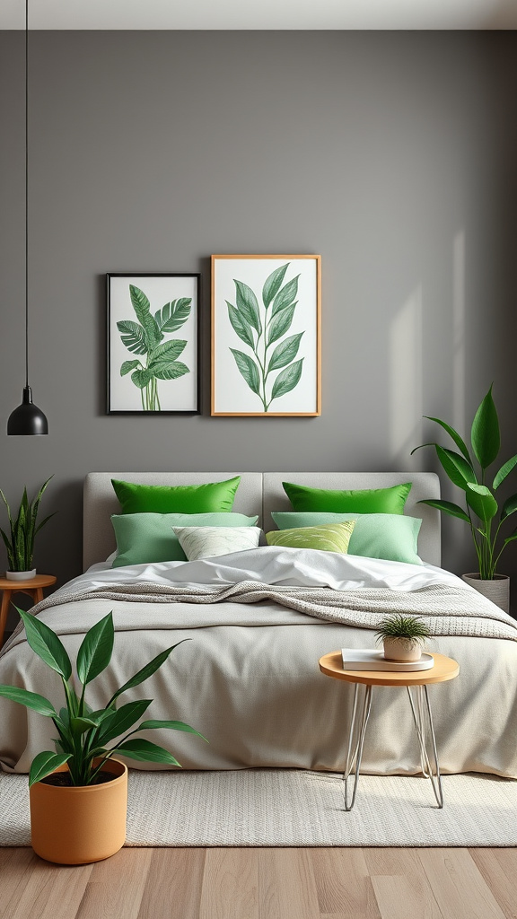 10. Sleek Gray with Green Highlights