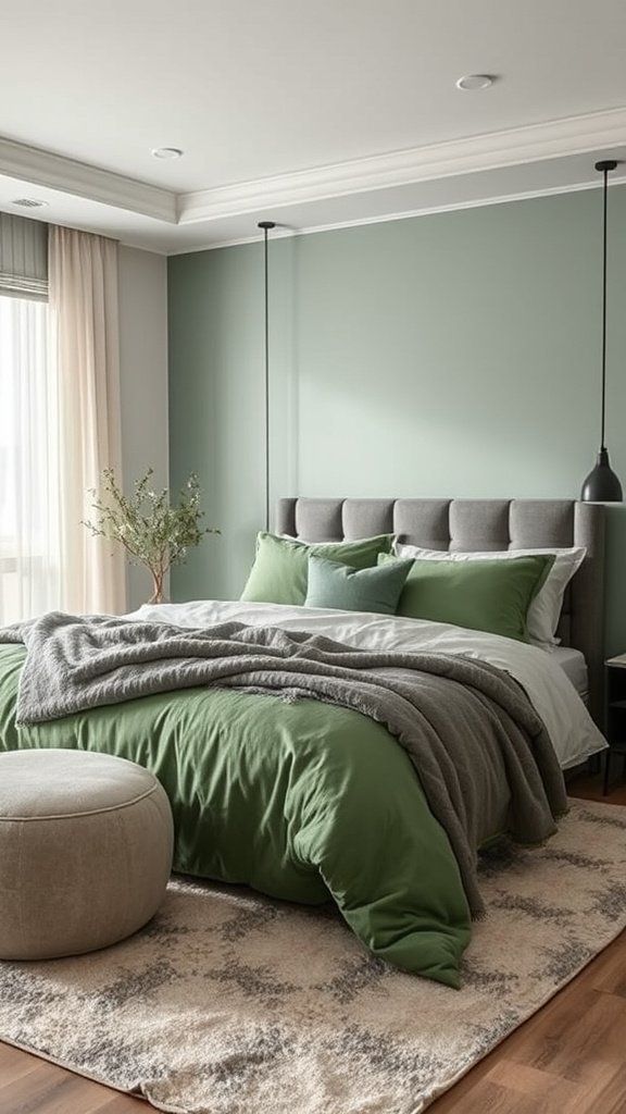 3. Harmonious Green and Gray Layers
