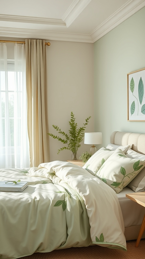 9. Fresh Green and Neutral Harmony