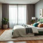 20 Stunning Green Gray And Beige Bedroom Combos for Harmony
