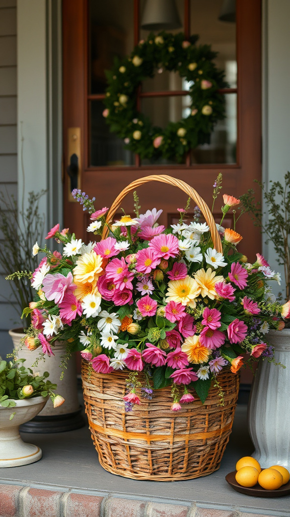7. Vintage Basket Blossom Setups