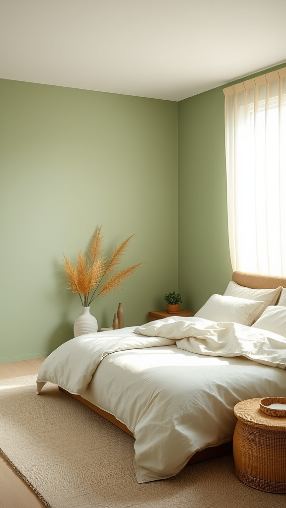 2. Zen-Inspired Green Beige Spaces