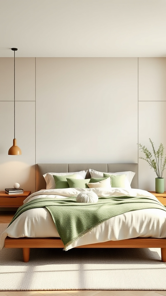 4. Modern Green Beige Sanctuary