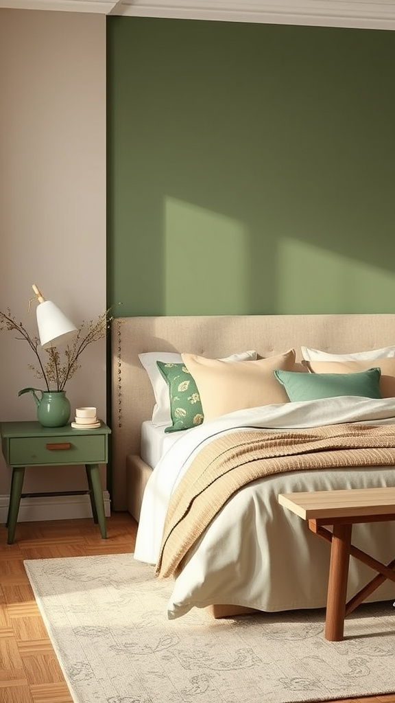 6. Earthy Green Beige Elegance