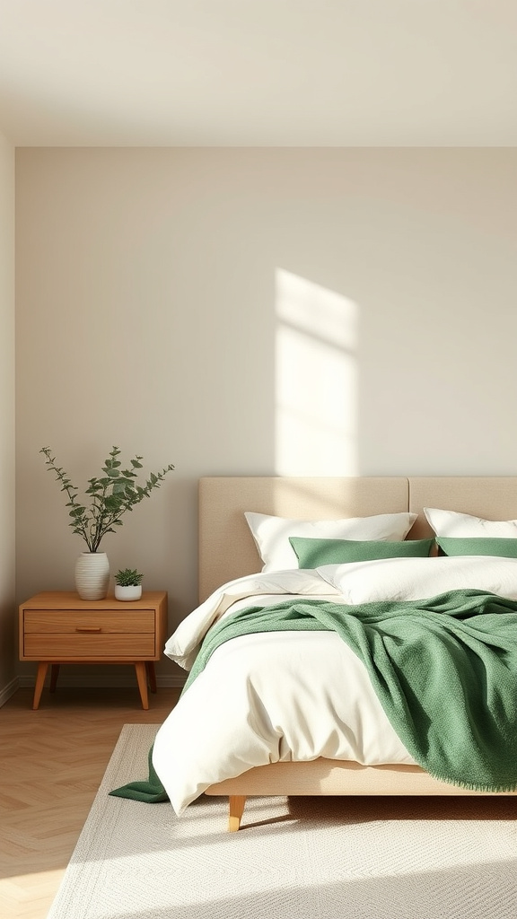 7. Minimalist Green Beige Chic