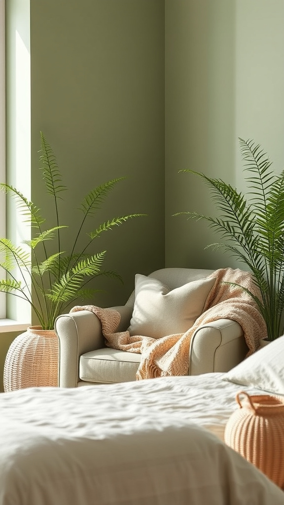 8. Green Beige Cozy Corners