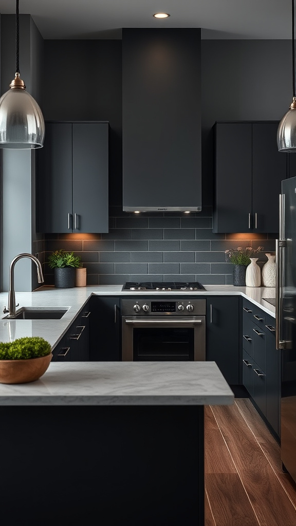 7. Charcoal Grey Modern Touch