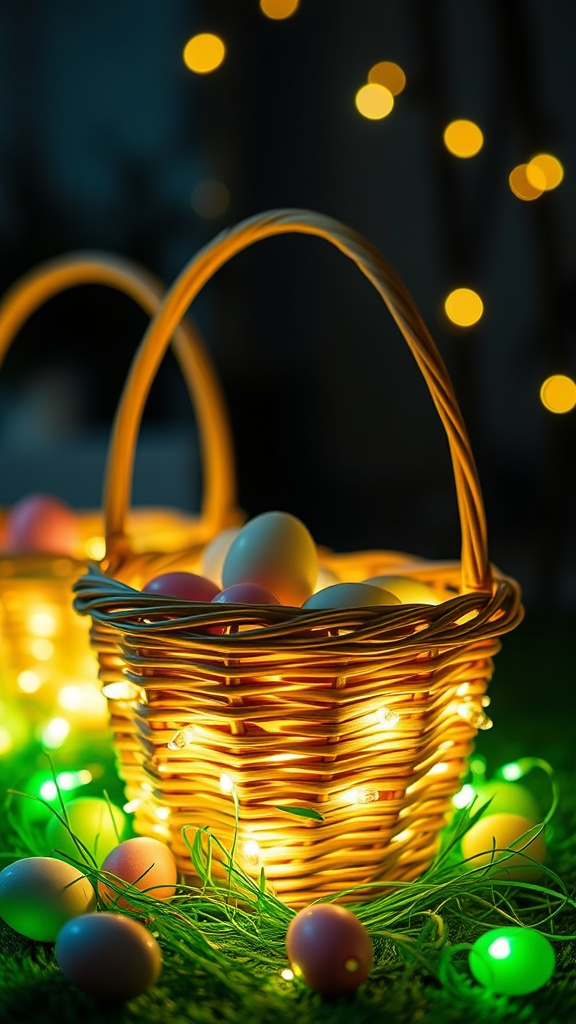 15. Glowing Easter Basket Lights