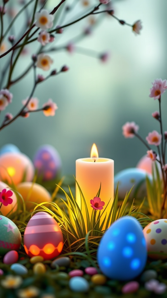 16. Whimsical Egg Hunt Luminaries