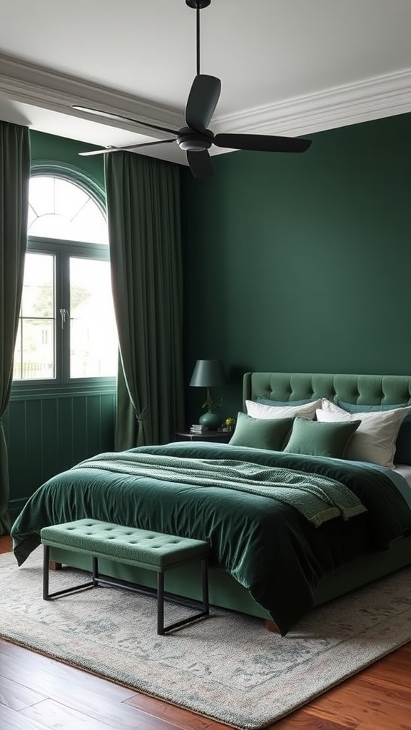 10. Daring Dark Green Bedrooms