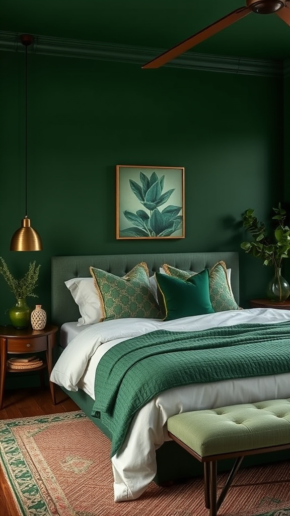 11. Refresh Rooms with Rich Greens