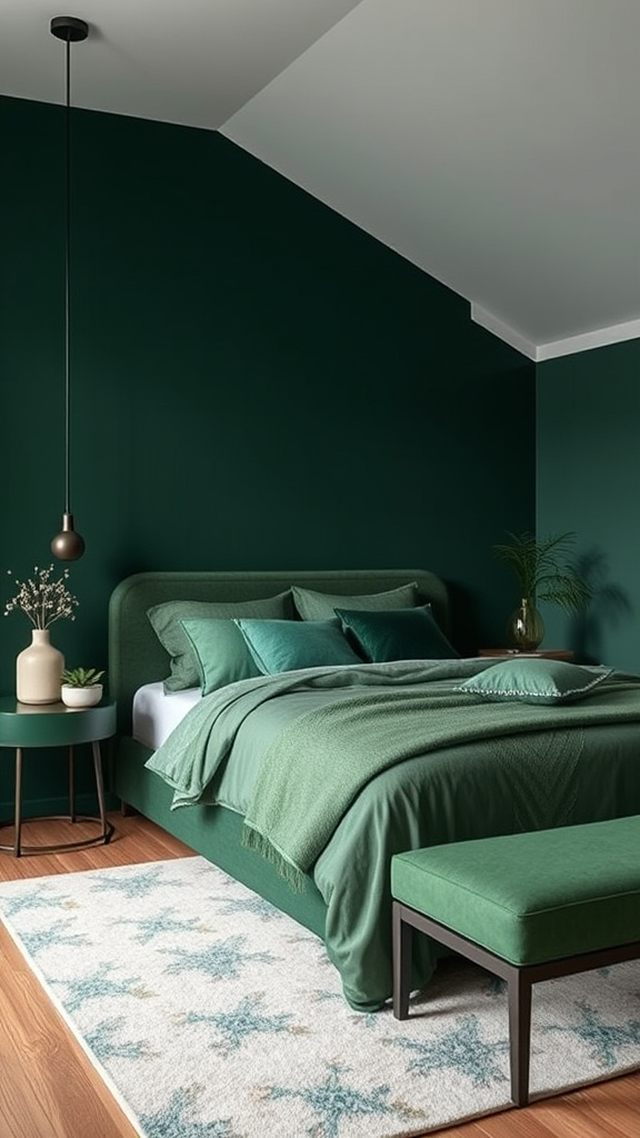 13. Chic Green Bedroom Concepts